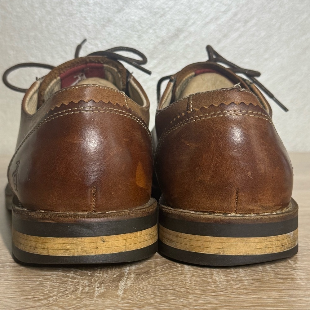 Original Penguin by Munsingwear Waylon Men’s 10 Oxford Brown Leather Dress Shoes - Picture 5 of 11